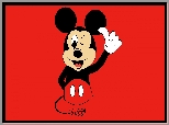 Myszka Miki, Grafika, Czerwone, Tło