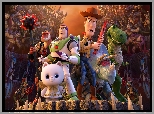 Film animowany, Toy Story, Postacie, Chudy, Buzz Astral, Bo Peep, Forky, Ducky, Bonnie, Gabby Gabby, Bunny, Pan Bulwa, Duke Caboom, Laleczka, Kosmici, Cienk, Buttercup