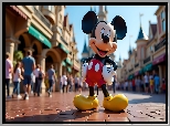 Myszka, Miki, Ulica, Grafika, Disneyland